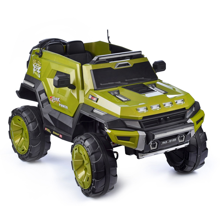 Электромобиль U023409Y "Стайер" на аккумуляторе, с р/у управлением, в коробке (зеленый)