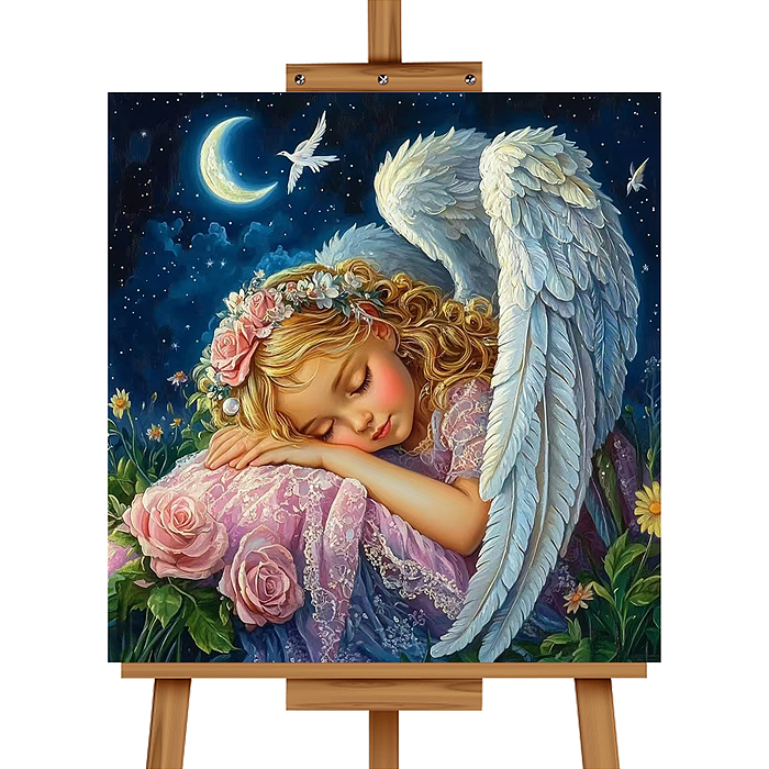 Мозаика алмазная MKA2020-55 "Ангелочек" 20*20см