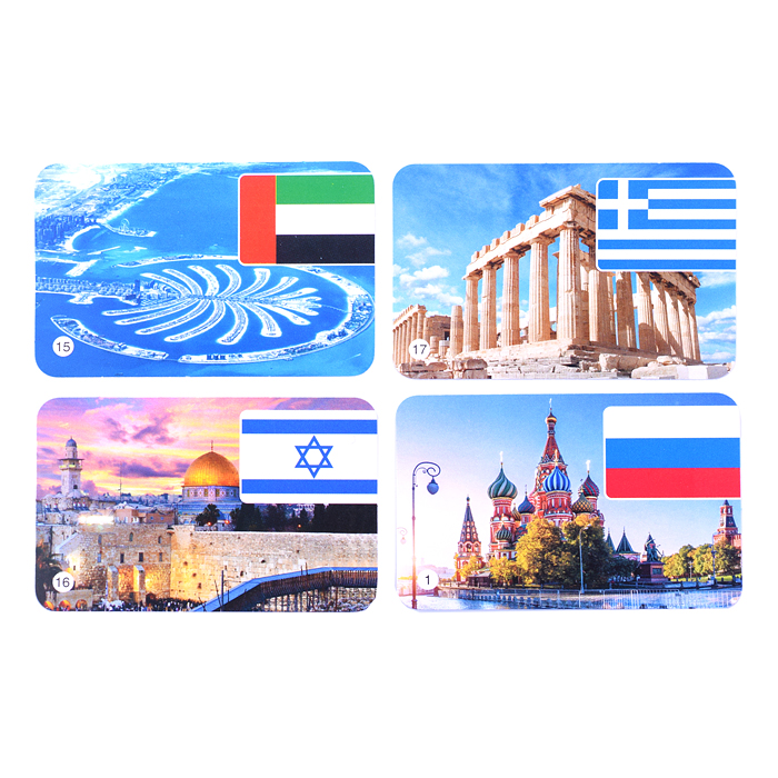 Фото-мемо "Флаги и страны" 34 карточки