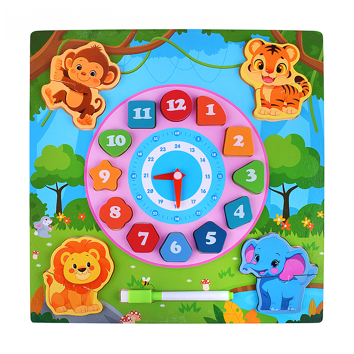 Пазл-вкладыш D2247 "Изучаем время. Африка"