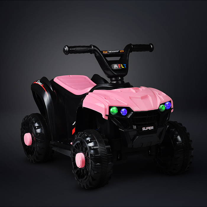 Квадроцикл U014104Y "Супер квадро" на аккумуляторе, в коробке (розовый)