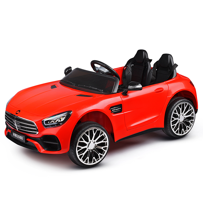 Электромобиль U023437Y "Кабриолет" на аккумуляторе, с р/у управлением, в коробке (красный)