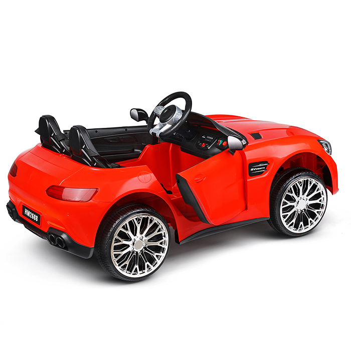 Электромобиль U023437Y "Кабриолет" на аккумуляторе, с р/у управлением, в коробке (красный)