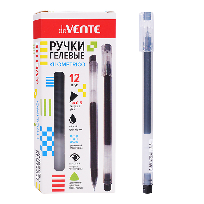 Ручка гелевая "Triolino. Kilometrico" d=0,5 мм, увеличенный объём чернил, длина 1000 м, трё