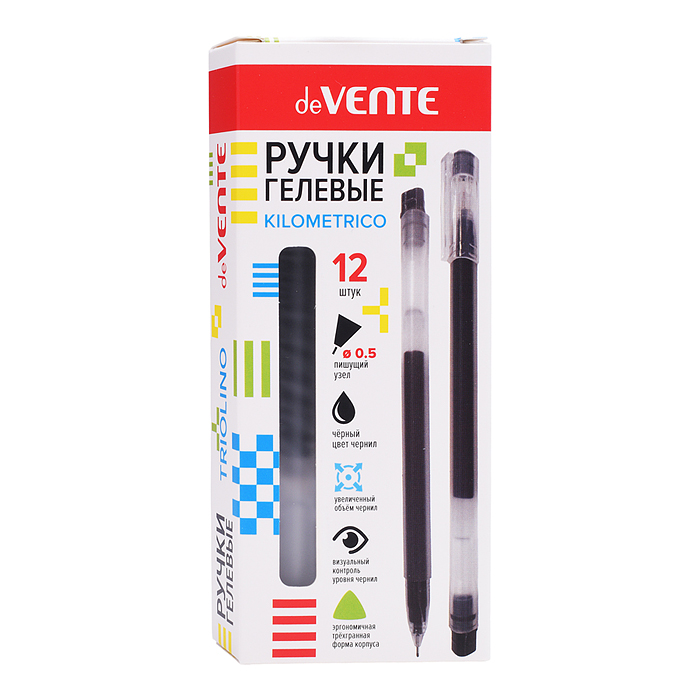 Фото к товару Ручка гелевая "Triolino. Kilometrico" d=0,5 мм, увеличенный объём чернил, длина 1000 м, трё Ручка гелевая "Triolino. Kilometrico" d=0,5 мм, увеличенный объём чернил, длина 1000 м, трё