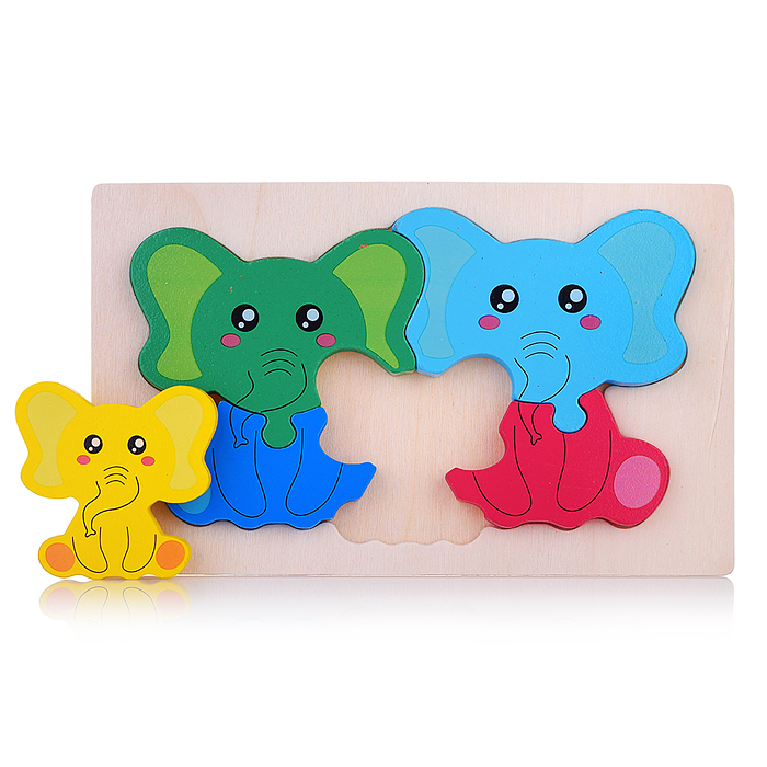 Пазл-вкладыш D2267 "Семья слоников"