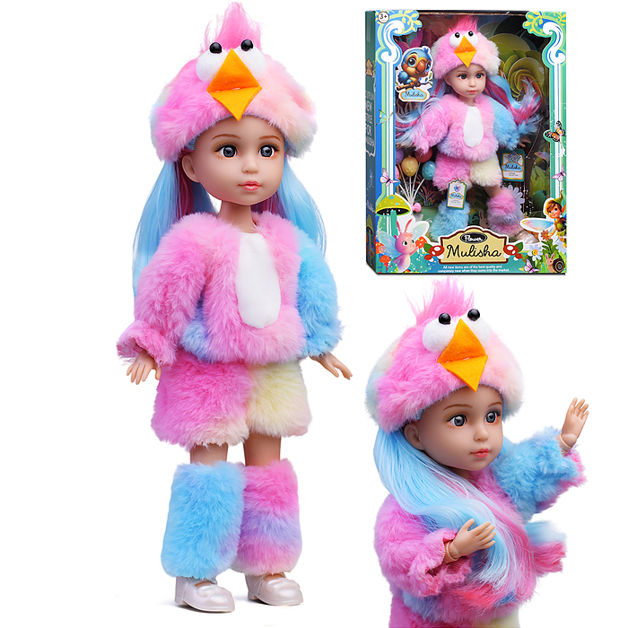 Кукла QJ183A "Милла" в костюме цыпленка, в коробке