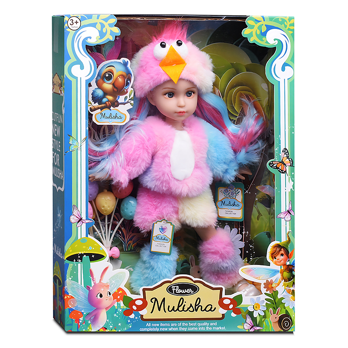 Фото к товару Кукла QJ183A "Милла" в костюме цыпленка, в коробке Кукла QJ183A "Милла" в костюме цыпленка, в коробке