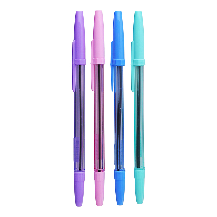 Ручка шариковая "Оптима" синяя, 1,0мм, пастель микс 