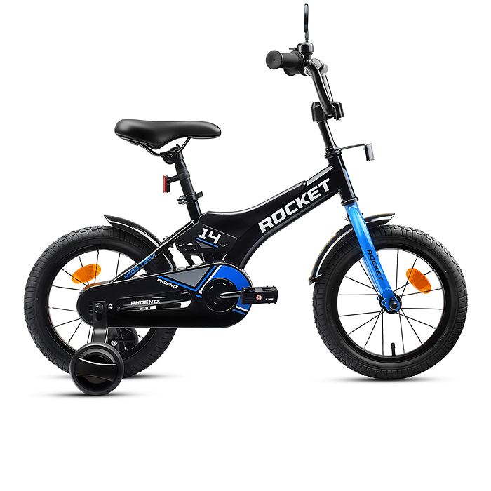 Велосипед 14" Rocket Phoenix, цвет черно/синий