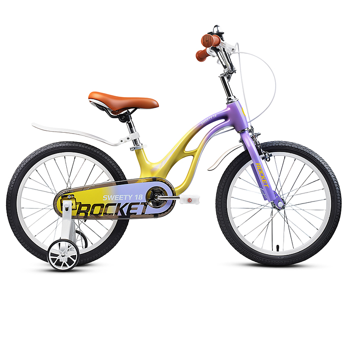 Велосипед 18" Rocket Sweety, цвет желто-фиолетовый