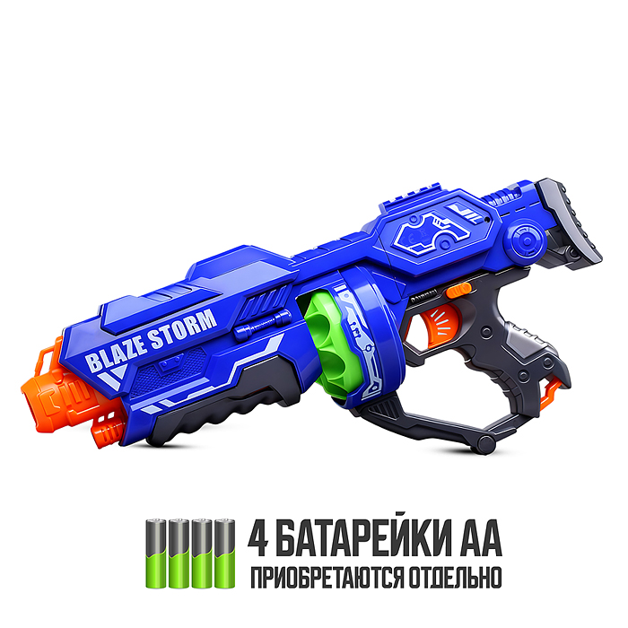Фото к товару Бластер ZC7116A "Blaze Storm" с мягкими пулями, в коробке Бластер ZC7116A "Blaze Storm" с мягкими пулями, в коробке