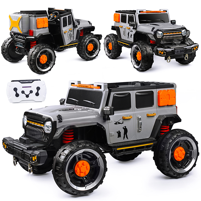 Электромобиль U023431Y "Экспедишн" 12V7A, серый трещина пластика в задней части