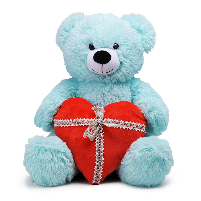 Медведь Мартин В65 ментоловый с сердцем