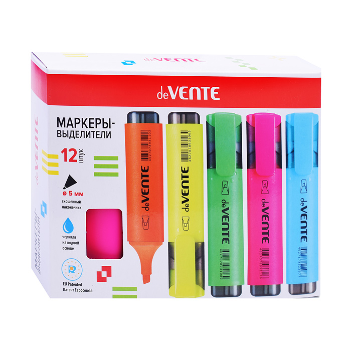 Фото к товару Маркер-выделитель плоский корпус, скошенный наконечник, ширина линии 1-5 мм, розовый Маркер-выделитель плоский корпус, скошенный наконечник, ширина линии 1-5 мм, розовый