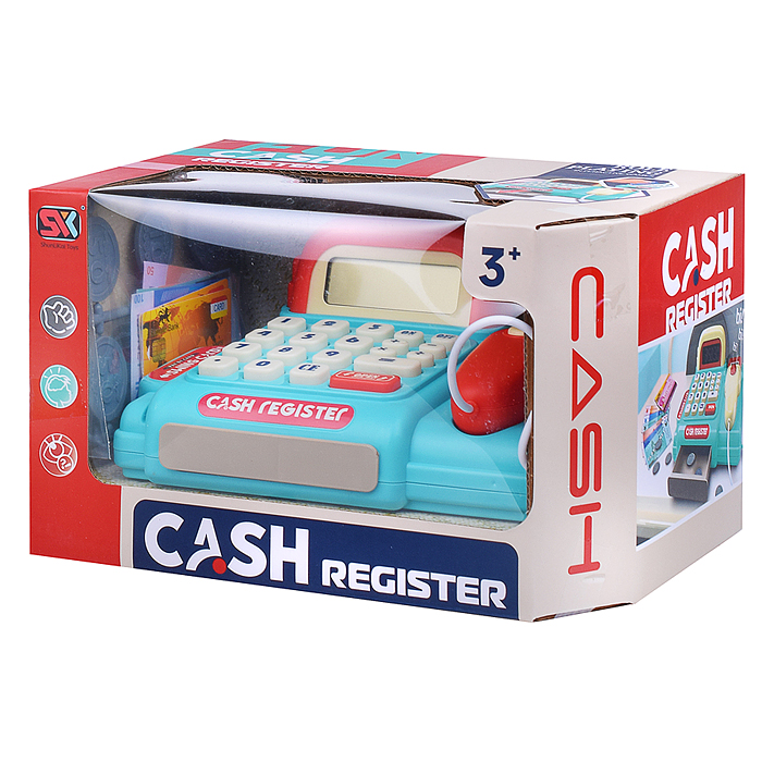 Фото к товару Касса SK110A "Играем в магазин" в коробке Касса SK110A "Играем в магазин" в коробке
