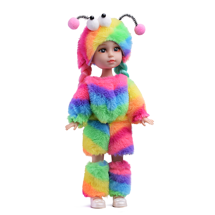 Фото к товару Кукла QJ183 "Рита" в костюме радужного монтрика, в коробке Кукла QJ183 "Рита" в костюме радужного монтрика, в коробке