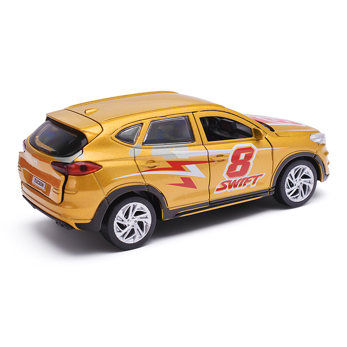 Фото к товару Машина металл Hyundai Tucson спорт длина 12 см, двери, багаж., инерционная Машина металл Hyundai Tucson спорт длина 12 см, двери, багаж., инерционная