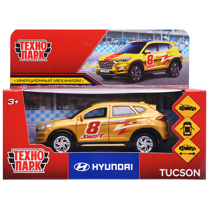 Фото к товару Машина металл Hyundai Tucson спорт длина 12 см, двери, багаж., инерционная Машина металл Hyundai Tucson спорт длина 12 см, двери, багаж., инерционная