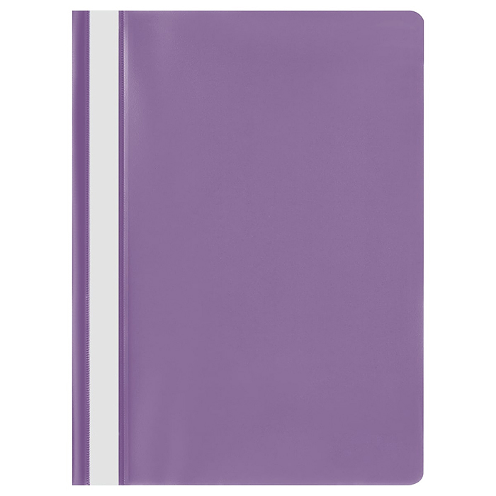 Папка-скоросшиватель пластик. А4, 120мкм, фиолетовая с прозр. верхом 