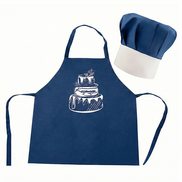 Фото к товару Набор "Кондитер" (100% хлопок) синий Набор "Кондитер" (100% хлопок) синий