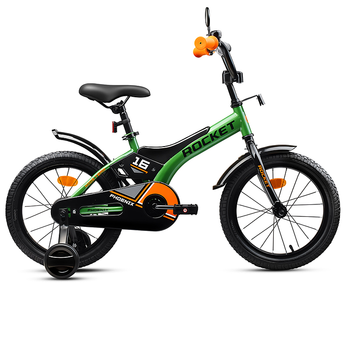 Велосипед 16" Rocket Phoenix, цвет зеленый