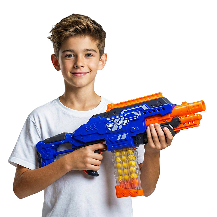 Фото к товару Бластер ZC7101 "Супер атака" с мягкими пулями, в коробке Бластер ZC7101 "Супер атака" с мягкими пулями, в коробке