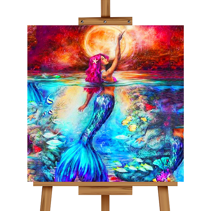 Мозаика алмазная MKA2020-64 "Русалочка" 20*20см