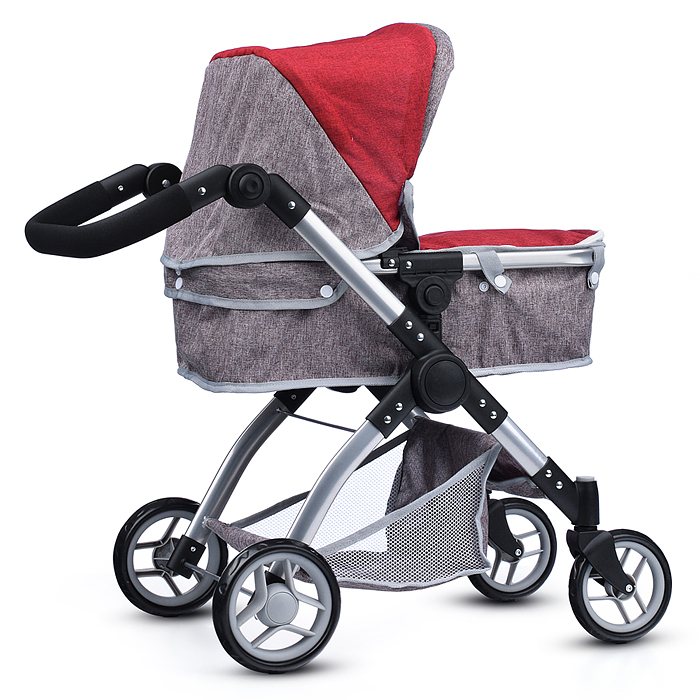 Фото к товару Коляска - трансформер 9620 для кукол, металлическая, регулируемая ручка, с корзиной, в пакете Коляска - трансформер 9620 для кукол, металлическая, регулируемая ручка, с корзиной, в пакете