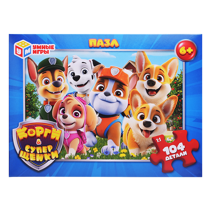 Пазлы 104 "Корги & Суперщенки" 