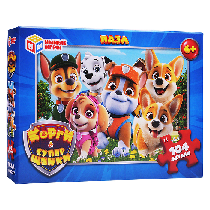 Пазлы 104 "Корги & Суперщенки" 