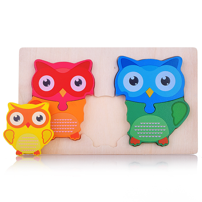 Пазл-вкладыш D2268 "Семья совят"