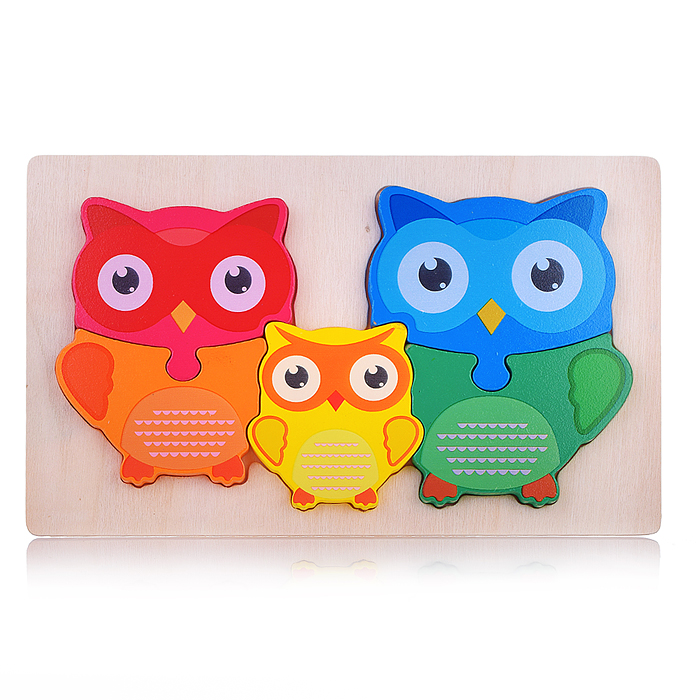 Пазл-вкладыш D2268 "Семья совят"