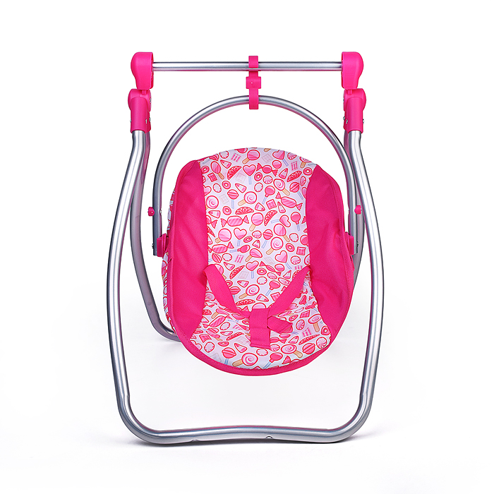 Качель для кукол 9397C металлическая, принт сладости
