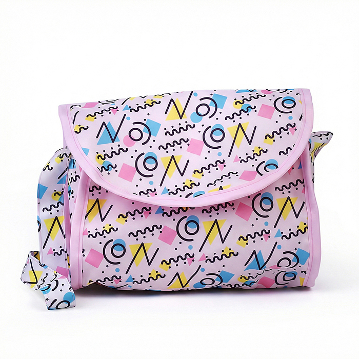 Коляская кукольная 9325 прогулочная, металлическая, складная, с корзиной и сумкой