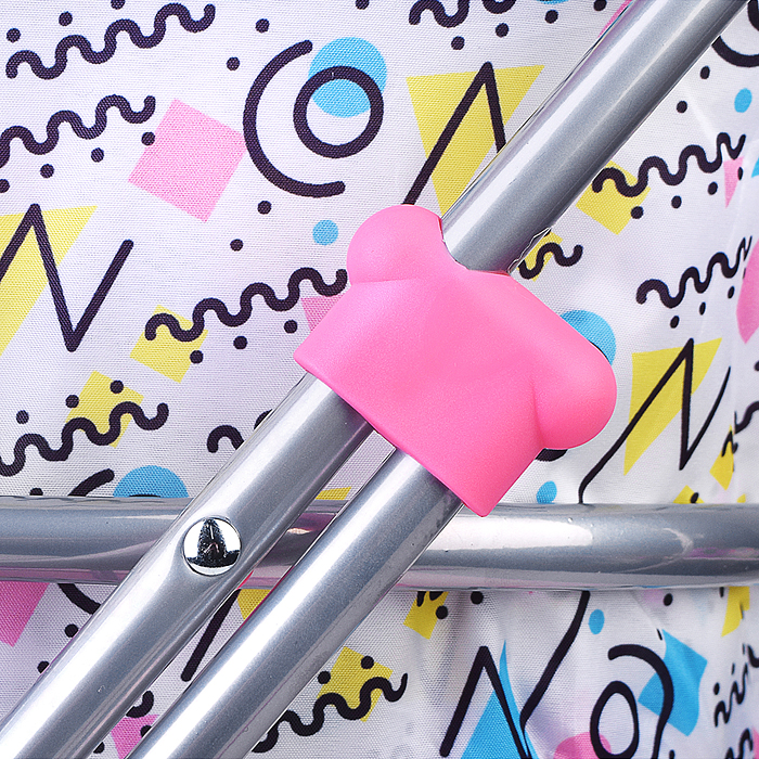 Коляская кукольная 9325 прогулочная, металлическая, складная, с корзиной и сумкой