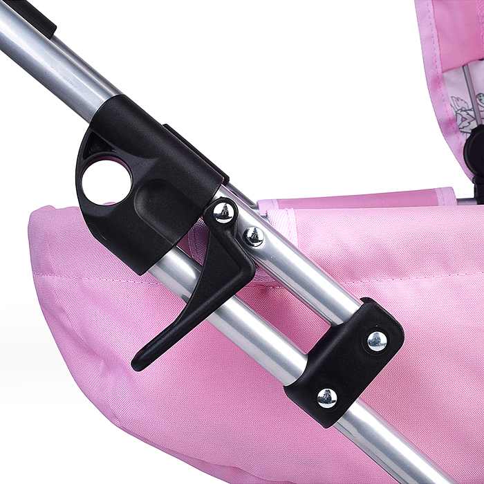 Коляская кукольная 9325A прогулочная, металлическая, складная 