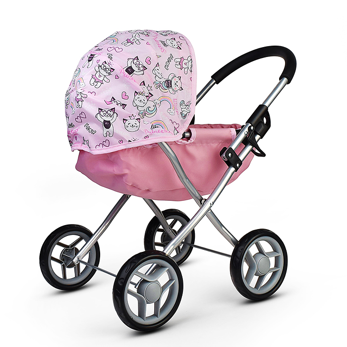Коляская кукольная 9325A прогулочная, металлическая, складная 