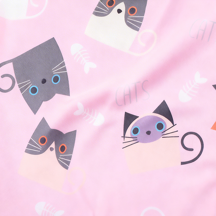 Коляская кукольная S9302 трость, металлическая, принт коты