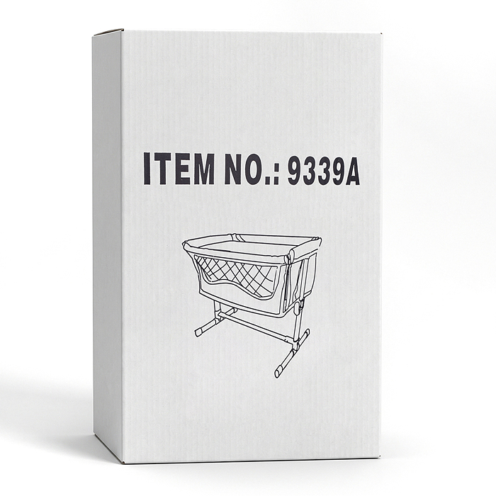 Кроватка кукольная 9339A металлическая, принт коты