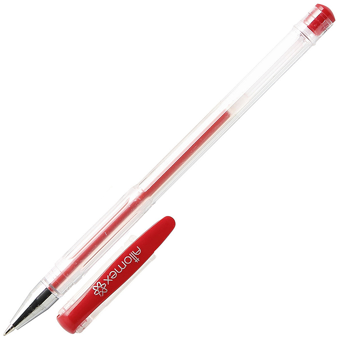 Набор ручек гелевых "Attomex" 10 стандартных цветов, d=0,5 мм, прозрачный корпус с металлическим нак