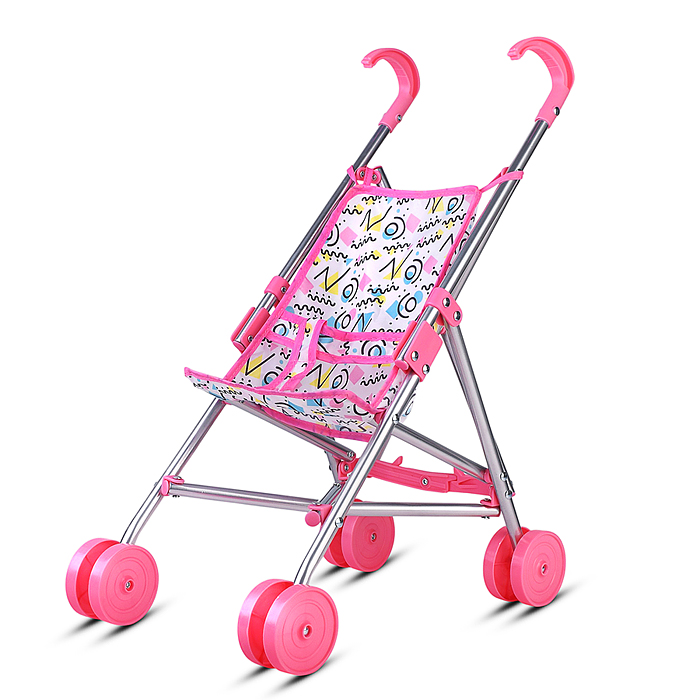 Коляская кукольная 9307 трость, металлическая