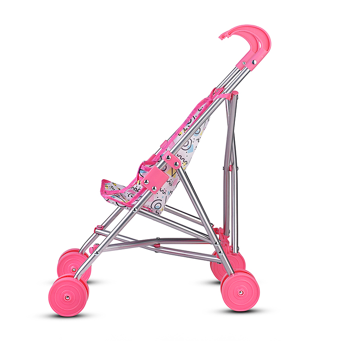 Коляская кукольная 9307 трость, металлическая