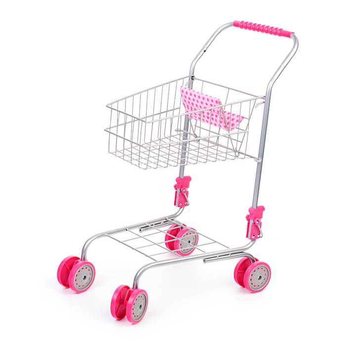 Тележка кукольная магазинная 9328 металлическая, на колесиках