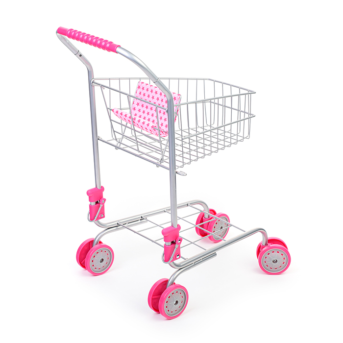 Тележка кукольная магазинная 9328 металлическая, на колесиках