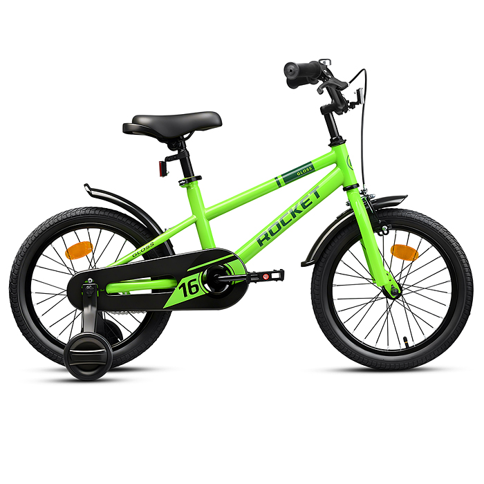 Велосипед 16" Rocket Gloss, цвет зеленый