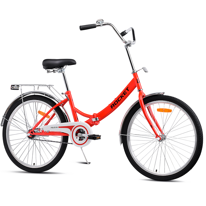 Велосипед 24" Rocket City Fold 24, цвет красный, размер 16"