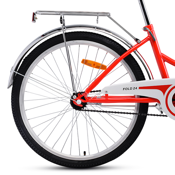 Велосипед 24" Rocket City Fold 24, цвет красный, размер 16"