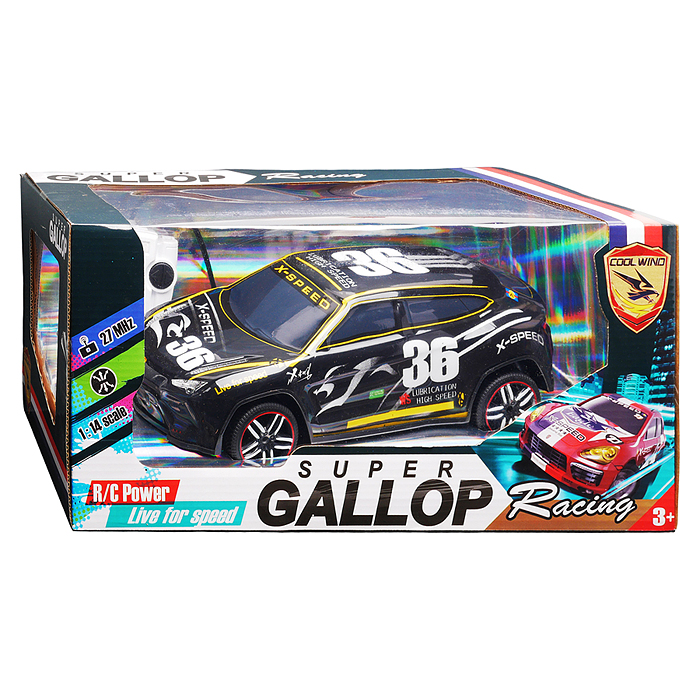 Машина 698-36 "Супер гонщик" на р/у, 27 MHz, в коробке