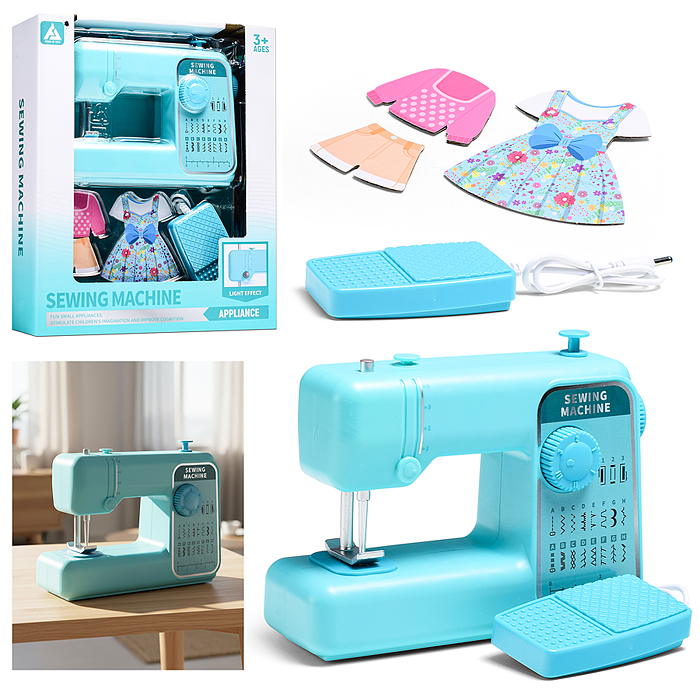 Бытовая техника HJ631 "Швейная машинка" в коробке (цвет голубой)